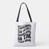 De Schattigee sneeuwvlokken in de derde klas Tote Bag (Achterkant)