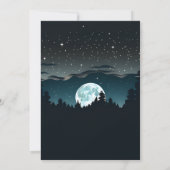 De Schattigee Space Night Sky Two The Moon 2nd Bir Kaart (Achterkant)