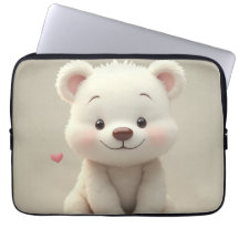De schattigste witte beren laptophoes 13 inch