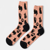 De Schattigste Zwarte Katten Sokken Cadeau voor Ka (Links)