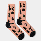 De Schattigste Zwarte Katten Sokken Cadeau voor Ka (Rechts)