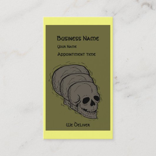 De schedel - afsprakenkaartje (Voorkant)