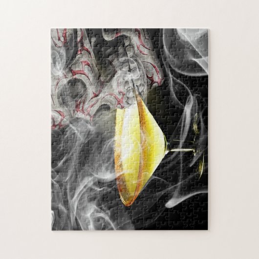 De schedel Drink met rook Legpuzzel (Verticaal)