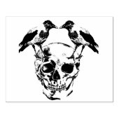De schedel en de raven van de kroon rubberstempel (Afrduk)