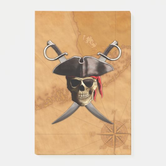 De Schedel en de Zwaarden van de piraat Post-it® Notes (Voorkant)