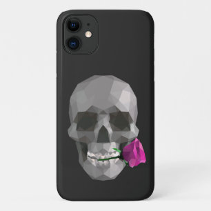 De schedel en een roos Case-Mate iPhone case