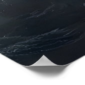 De schedel en het zee | AI Art Poster (Hoek)