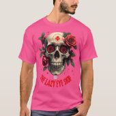 De schedel en Rozen Design 3 T-shirt (Voorkant)