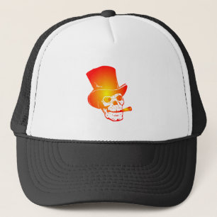 De schedel in de bovenste hoed van Chillee Wilson Trucker Pet
