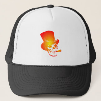 De schedel in de bovenste hoed van Chillee Wilson Trucker Pet