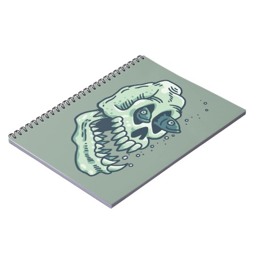 De schedel in de diepte notitieboek (Linkerzijde)