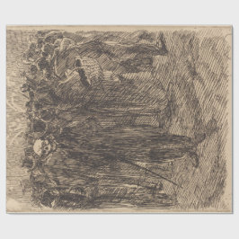 De schedel in de Kroon (door Albert Besnard) Cadeaupapier