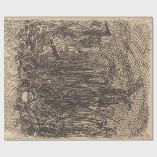 De schedel in de Kroon (door Albert Besnard) Cadeaupapier (Vlak)