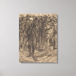 De schedel in de Kroon (door Albert Besnard) Canvas Afdruk