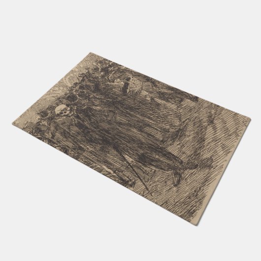 De schedel in de Kroon (door Albert Besnard) Deurmat (Schuin)