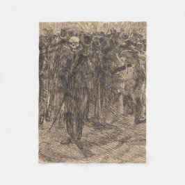 De schedel in de Kroon (door Albert Besnard) Fleece Deken