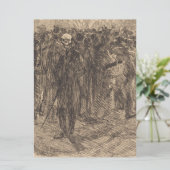 De schedel in de Kroon (door Albert Besnard) Kaart (Staand voorkant)