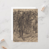 De schedel in de Kroon (door Albert Besnard) Kaart (Voorkant / Achterkant in situ)