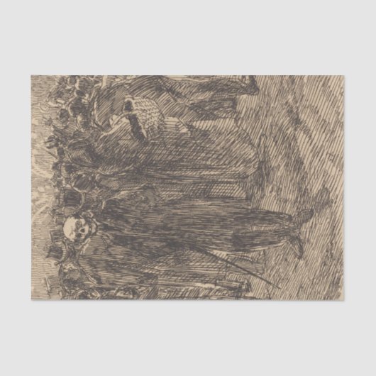 De schedel in de Kroon (door Albert Besnard) Tissuepapier (Voorkant)