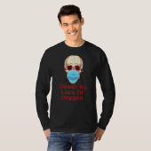 De schedel in het masker zonder zuurstof t-shirt (Voorkant volledig)