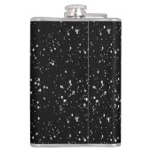 De schedel met de zwarte achtergrond van Monarch B Heupfles (Achterkant)