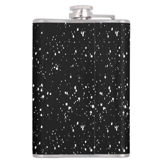 De schedel met de zwarte achtergrond van Monarch B Heupfles (Achterkant)