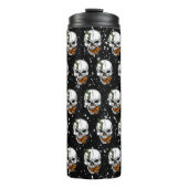De schedel met de zwarte achtergrond van Monarch B Thermosbeker (Voorkant)