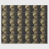 De schedel met een brandende sigaret van Van Gogh Cadeaupapier (Vlak)