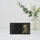 De schedel met een brandende sigaret van Van Gogh Visitekaartje (Staand voorkant)