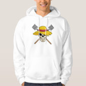 De schedel met Pet als Boer met Rek Hoodie (Voorkant)