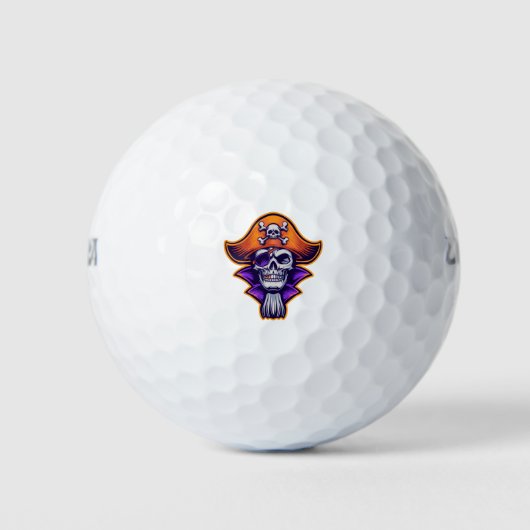 De schedel piraat met gouden tandheelkundige golfballen (Voorkant)