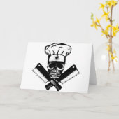 De Schedel van de chef-kok (B&W) Kaart (Gele Bloem)