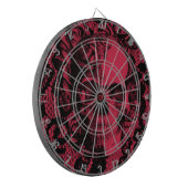 De schedel van de gothische kant in diep rood. dartbord (Voorkant Links)