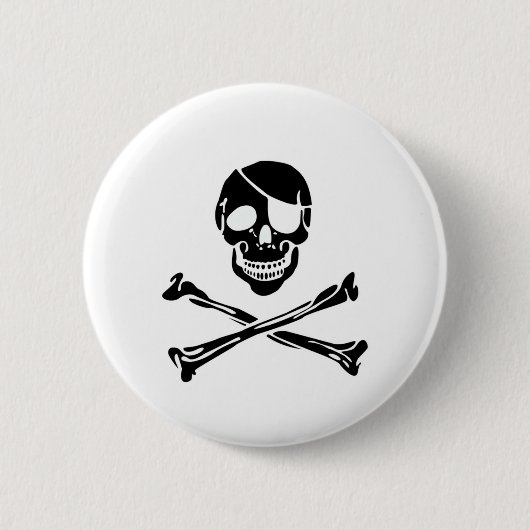 De Schedel van de piraat Ronde Button 5,7 Cm (Voorkant)