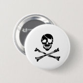 De Schedel van de piraat Ronde Button 5,7 Cm (Voorkant /achterkant)
