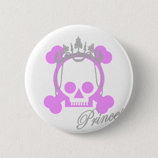 De Schedel van de prinses Ronde Button 5,7 Cm (Voorkant)