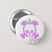 De Schedel van de prinses Ronde Button 5,7 Cm (Voorkant /achterkant)