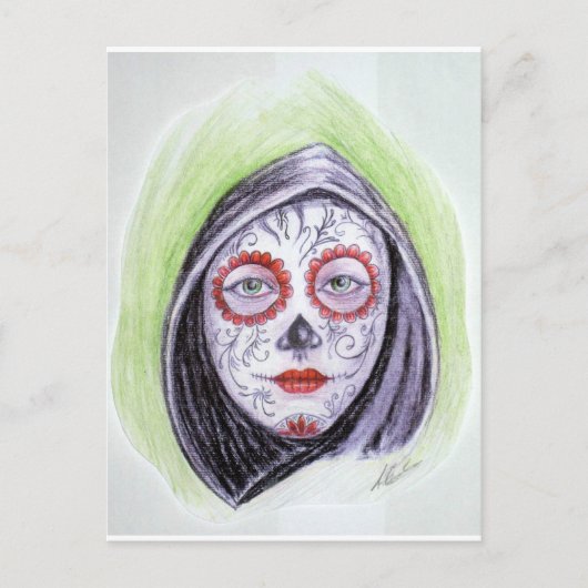 De schedel van de suiker briefkaart (Voorkant)