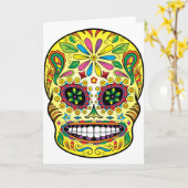 De Schedel van de suiker Kaart (Gele Bloem)