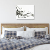 De schedel van een Giraffe Canvas Afdruk (Insitu (Slaapkamer))