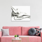De schedel van een Giraffe Canvas Afdruk (Insitu (Woonkamer))