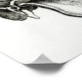 De schedel van een Giraffe Poster (Hoek)