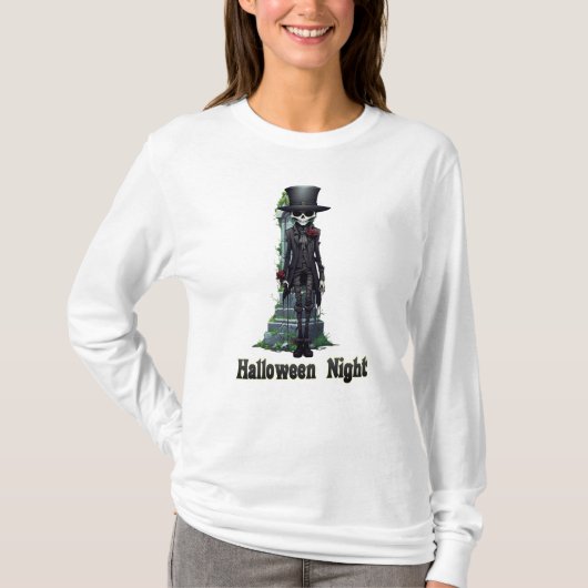 De schedel van het Roos T-shirt (Voorkant)