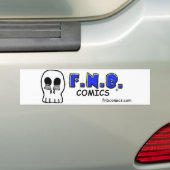 De schedel van JD met FNBcomics Logo Bumpersticker (Op auto)
