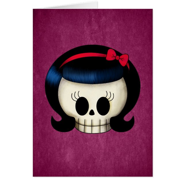 De schedel van Rockabilly Girl (Voorkant)