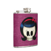 De schedel van Rockabilly Girl Heupfles (Rechts)