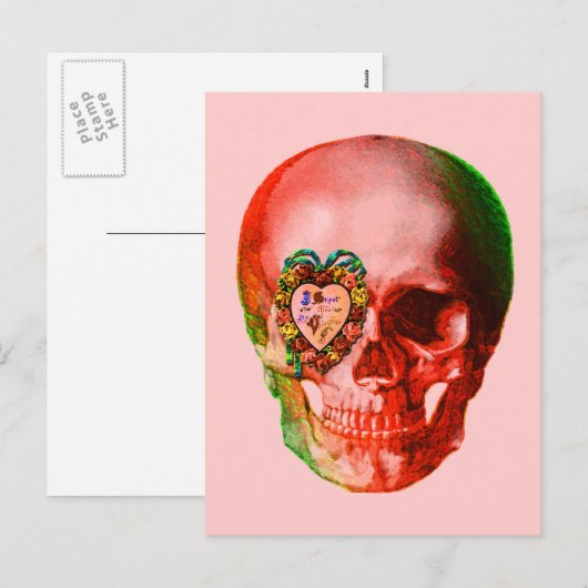 De Schedel van Valentijn Feestdagenkaart (Voorkant / Achterkant)