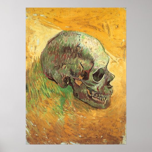 De schedel van Vincent van Gogh,  impressionisme Poster (Voorkant)