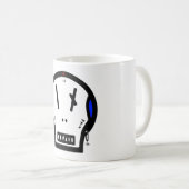 De schedel zegt: "liefde is pijn" koffiemok (Voorkant rechts)