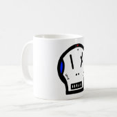 De schedel zegt: "liefde is pijn" koffiemok (Voorkant links)